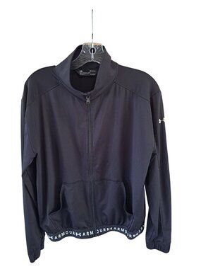 Under Armour HeatGear Womens Full-Zip Track Jacket M Black Performance Mesh